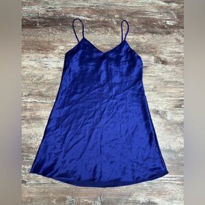 Empire Intimates Vintage! Slip Cami Nightie Lingerie Negligee Deep Blue Purple S